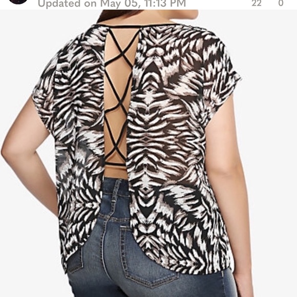 Torrid Abstract Animal Print Top - Picture 2 of 8